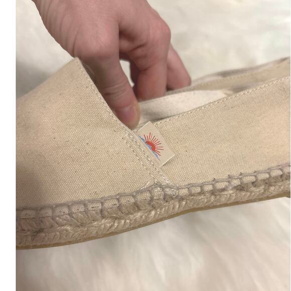 Faherty Women’s Cream Knit Espadrilles Slip-On Woven Jute Summer Flats 39 (US 9) - Picture 4 of 6